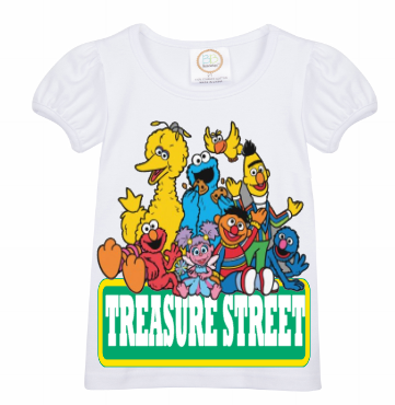 Sesame street Short Set-Sesame street  Birthday outfit-Sesame street denim Birthday outfit