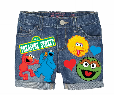 Sesame street Short Set-Sesame street  Birthday outfit-Sesame street denim Birthday outfit