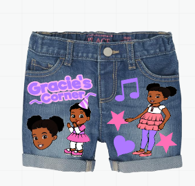 Gracie's Corner Short Set-Gracie's Corner Birthday outfit-Gracie's Corner denim Birthday outfit