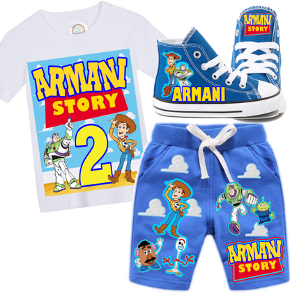 Toy Story Short Set-Toy Story Birthday outfit-Toy Story Short Jogger Birthday outfit-Boys Toy Story Jogger Short Outfit