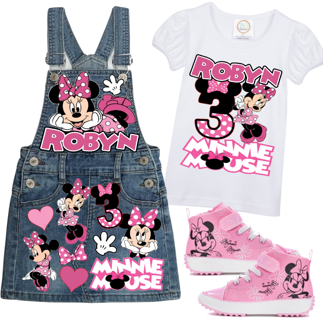 Minnie Mouse Skirt Overalls-Minnie Mouse Birthday Overalls-Minnie mouse Birthday outfit (Copy)
