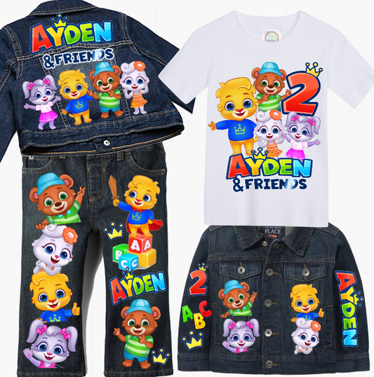 Lucas and Friends outfit -Lucas and Friends boys outfit- Lucas and Friends Denim Set-Boys Lucas and Friends denim set-Lucas and Friends Birthday outfit