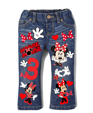 Minnie girls denim outfit-Minnie Denim Set-Minnie Birthday outfit-Minnie Jean outfit