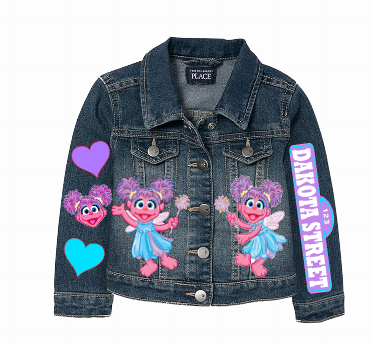 Abby Cadabby Girls denim outfit-Abby Cadabby Denim Set-Abby Cadabby Birthday outfit-Abby Cadabby Jean outfit