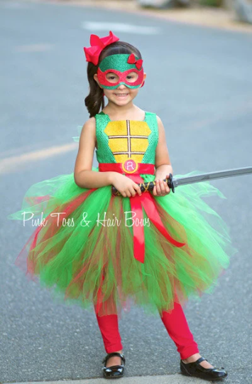 Teenage mutant ninja turtle costume- Raphael tmnt costume- tmnt dress- tmnt tutu dress-tmnt tutu