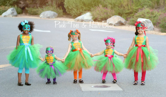 Teenage mutant ninja turtle costume- Pink tmnt costume- tmnt dress- tmnt tutu dress-tmnt tutu