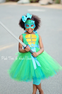 Teenage mutant ninja turtle costume- Leonardo tmnt costume- tmnt dress- tmnt tutu dress-tmnt tutu