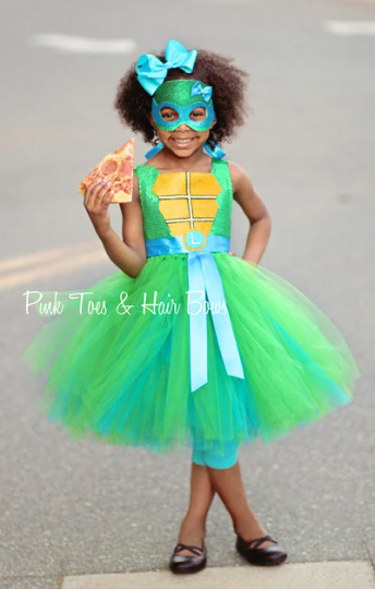 Teenage mutant ninja turtle costume- Leonardo tmnt costume- tmnt dress- tmnt tutu dress-tmnt tutu