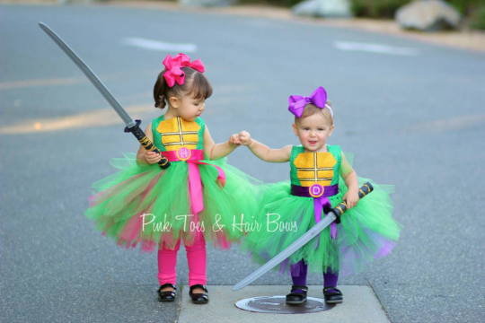 Teenage mutant ninja turtle costume- Pink tmnt costume- tmnt dress- tmnt tutu dress-tmnt tutu