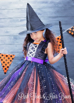 Load image into Gallery viewer, Witch Dress- Witch Tutu Dress-witch tutu-witch costume-girly witch dress
