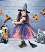 Load image into Gallery viewer, Witch Dress- Witch Tutu Dress-witch tutu-witch costume-girly witch dress
