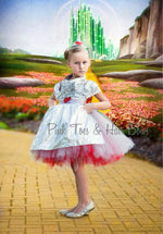 Load image into Gallery viewer, Wizard of oz Tutu dress- Wizard of oz costume-wizard of oz dress-Dorothy costume
