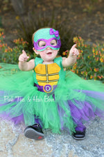 Load image into Gallery viewer, Teenage mutant ninja turtle costume- Raphael tmnt costume- tmnt dress- tmnt tutu dress-tmnt tutu
