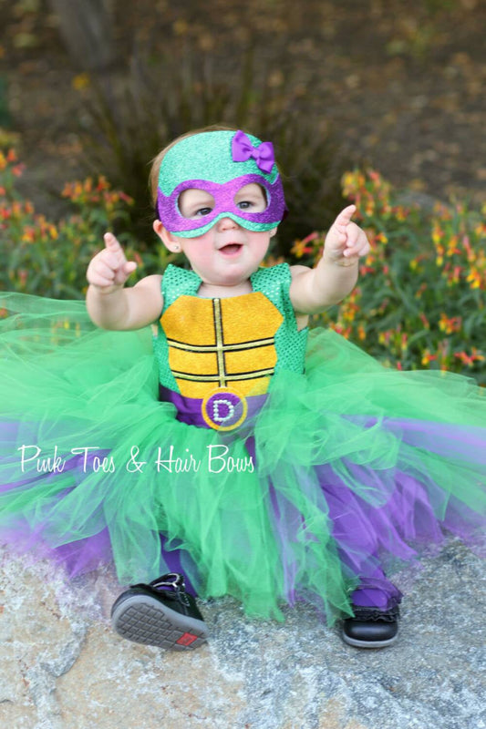 Teenage mutant ninja turtle costume- Donatello tmnt costume- tmnt dress- tmnt tutu dress-tmnt tutu