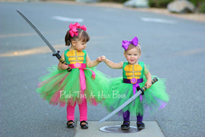 Teenage mutant ninja turtle costume- Donatello tmnt costume- tmnt dress- tmnt tutu dress-tmnt tutu