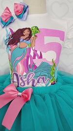 Load and play video in Gallery viewer, The little Mermaid Tutu set-The little Mermaid outfit-The little Mermaid dress- Live action little mermaid outfit
