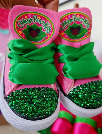 Cabbage patch shoes- Cabbage patch bling Converse-Girls cabbage patch Shoes- Cabbage patch Converse