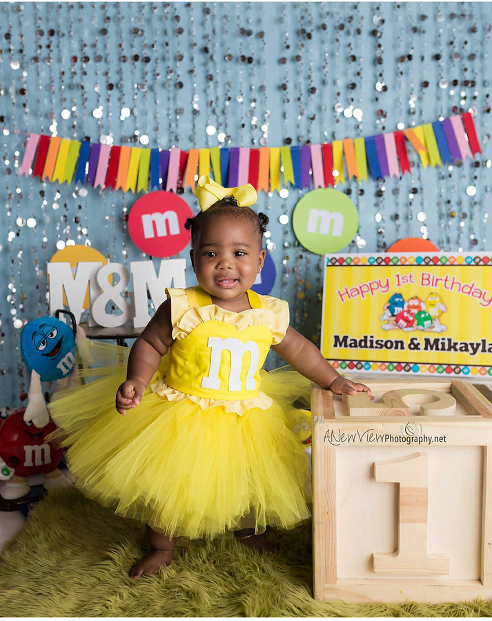 M&M Tutu Dress m&m dress M&M costume Pink Toes & Hair Bows