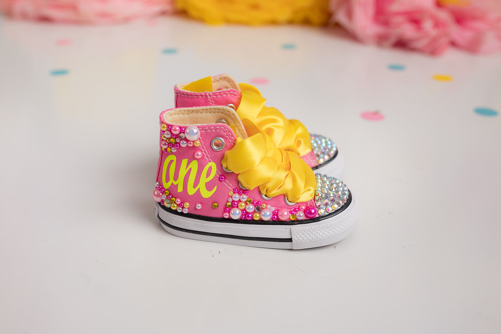 Lemonade shoes- Lemonade Converse-Lemonade Bling Shoes-Sunshine bling converse