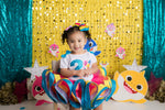 Load image into Gallery viewer, Baby shark tutu set-Baby shark outfit-Baby shark dress
