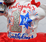 Load image into Gallery viewer, 4th of July tutu set- 4th of July outfit-4th of July dress-4th of July birthday
