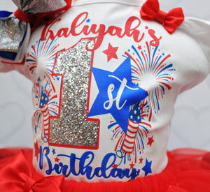 4th of July tutu set- 4th of July outfit-4th of July dress-4th of July birthday