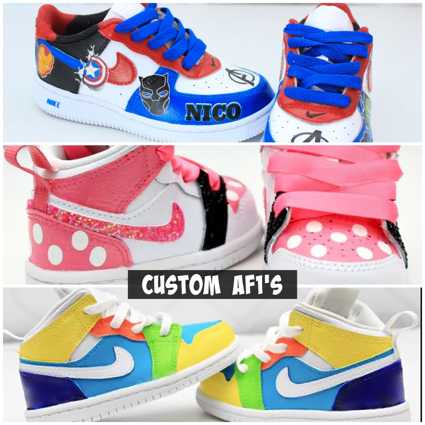 Custom Air force ones shoes- Custom Air force 1's-Custom af1's-Custom Childrens shoes-Air force ones-INTRODUCTORY PRICING