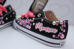 Load image into Gallery viewer, Cow shoes- Cow bling Converse-Cow converse shoes-Farm shoes
