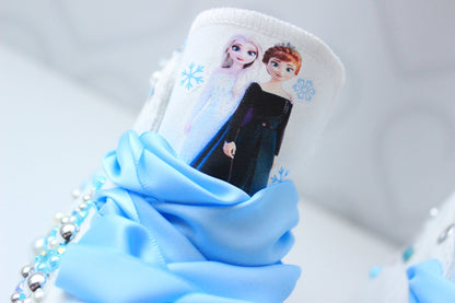 Frozen shoes- Frozen  bling Converse-Girls Frozen  Shoes-Elsa Shoes