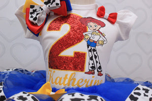 Jessie tutu set-Jessie outfit-Jessie dress-Toy story tutu set