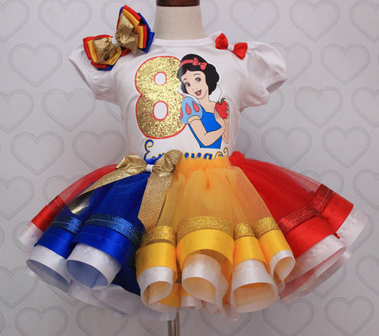 Snow white tutu set- Snow white outfit-Snow white birthday outfit(deluxe)