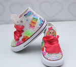 Load image into Gallery viewer, Cocomelon shoes- Cocomelon bling Converse-Girls Cocomelon Shoes-Cocomelon Converse
