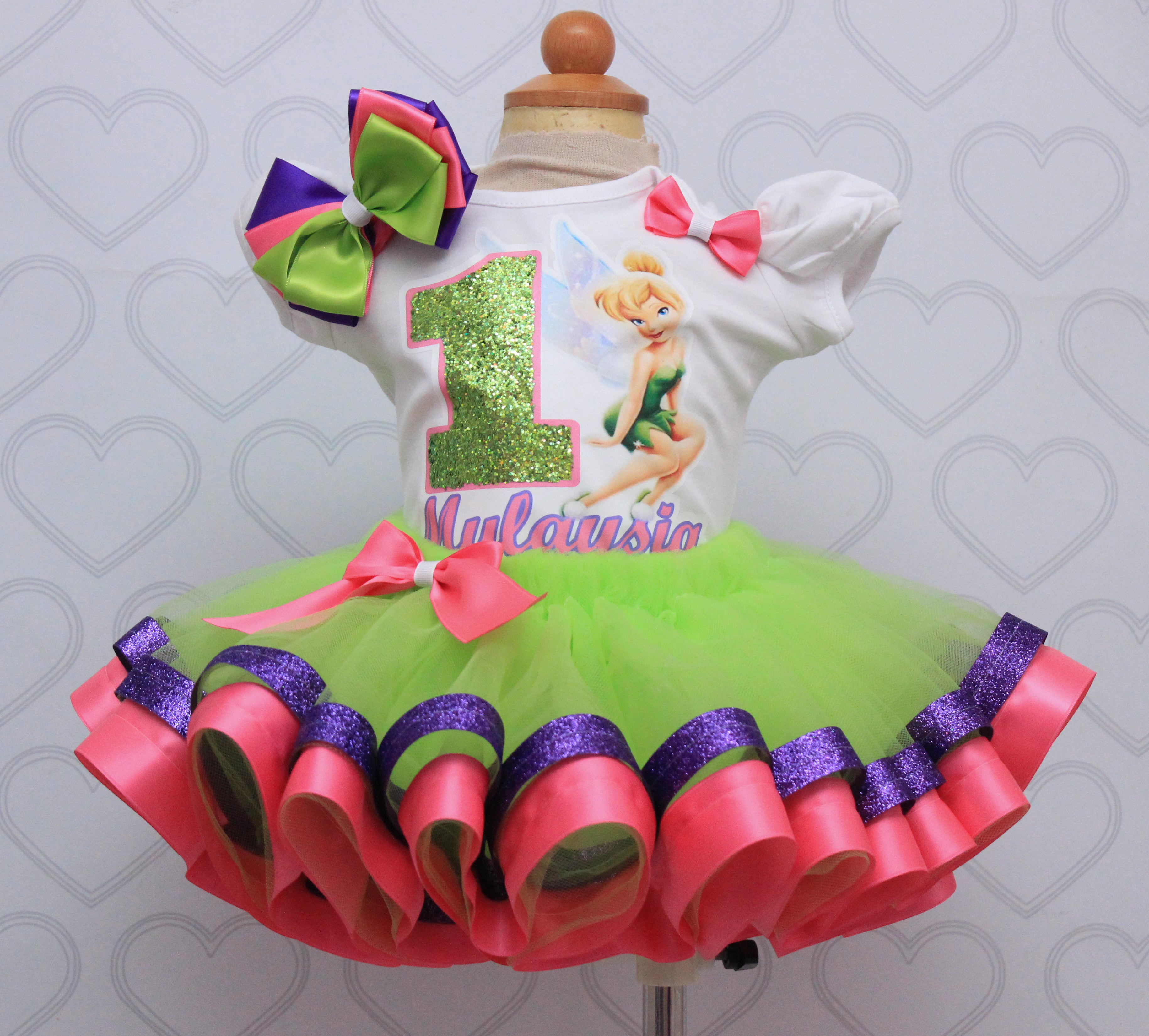 Tinkerbell tutu set-Tinkerbell outfit-Tinkerbell dress