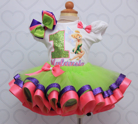 Tinkerbell tutu set-Tinkerbell outfit-Tinkerbell dress