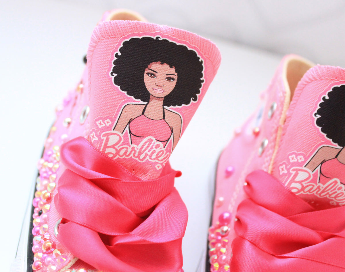 Barbie shoes- Barbie bling Converse-Girls Barbie Shoes-Barbie converse ...