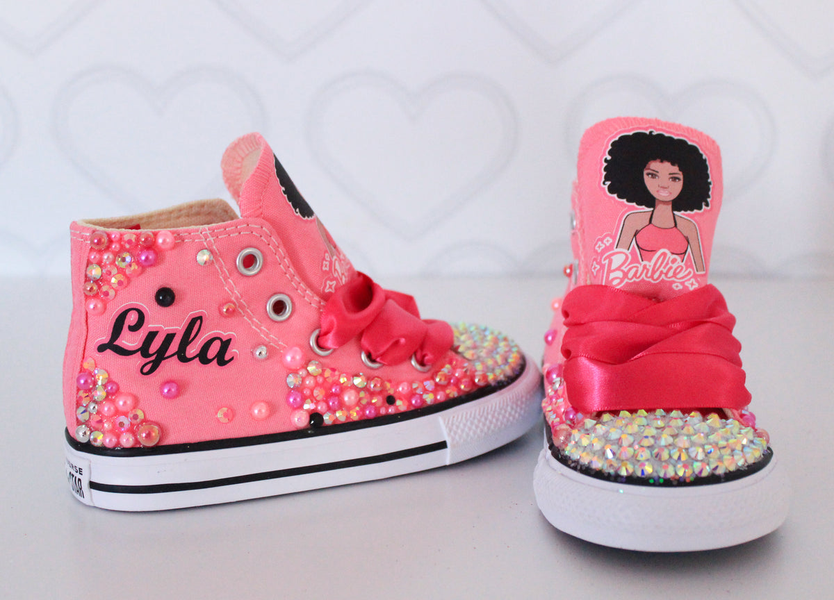 Barbie shoes- Barbie bling Converse-Girls Barbie Shoes-Barbie converse ...