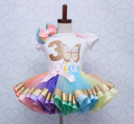 Load image into Gallery viewer, Butterfly tutu set- Butterfly outfit- Butterfly dress-Butterfly birthday
