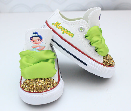 Princess tiana shoes- Princess tiana  Converse-Girls Princess tiana Shoes