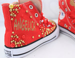Load image into Gallery viewer, Minnie shoes- Minnie bling Converse-Girls Minnie Shoes-minnie converse
