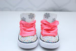 Load image into Gallery viewer, Winter Wonderland shoes- Winter Wonderland Converse-Girls Winter Wonderland Shoes-Snowflake shoes
