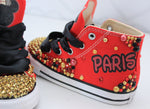 Load image into Gallery viewer, Minnie shoes- Minnie  bling Converse-Minnie  Shoes

