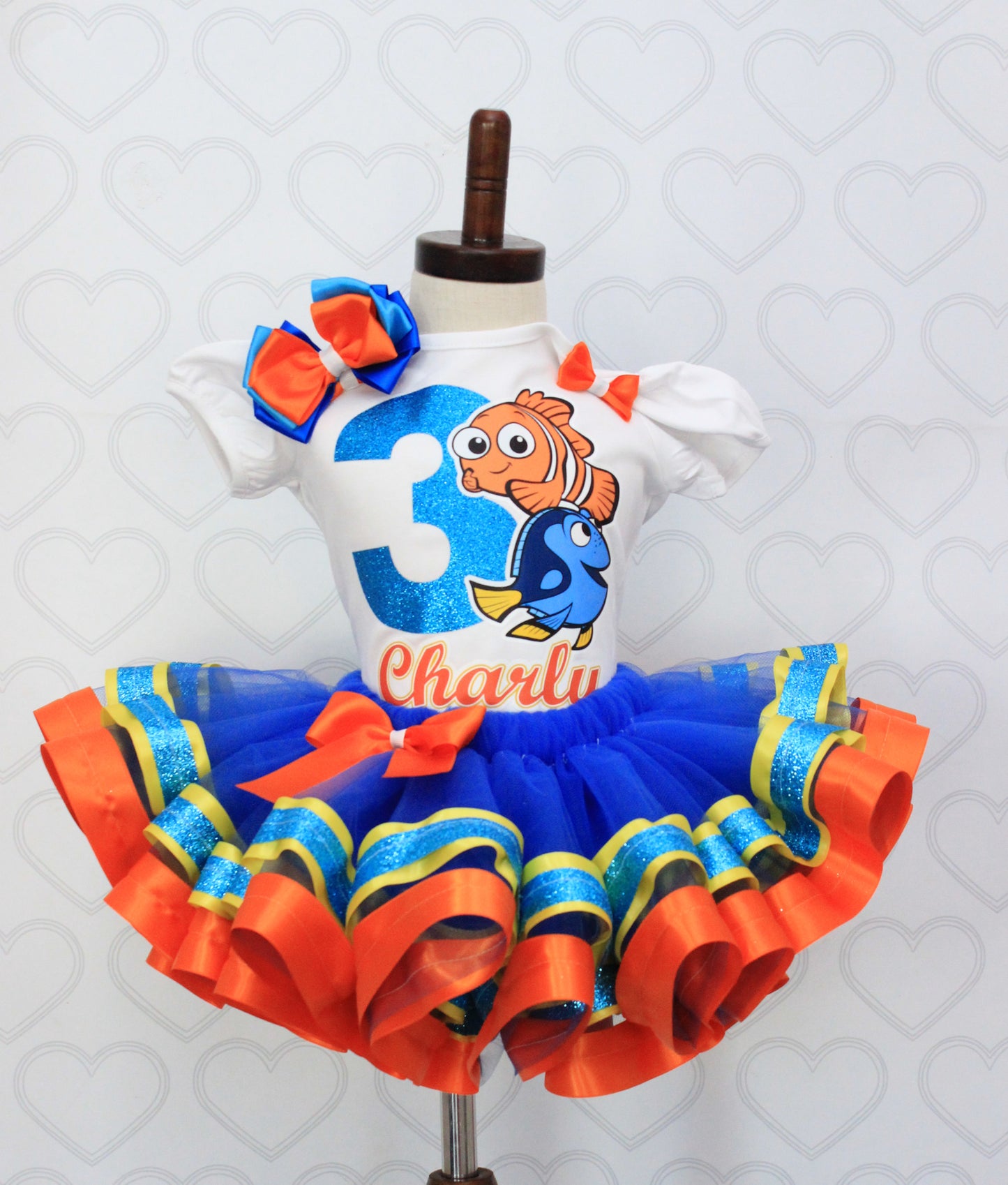 Finding Nemo tutu set-Finding Nemo outfit-Finding Nemo dress-Finding Dory tutu set