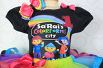 Load image into Gallery viewer, Colorforms city tutu set-Colorforms city outfit-Colorforms city dress
