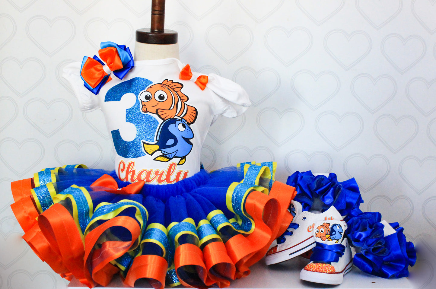 Finding Nemo tutu set-Finding Nemo outfit-Finding Nemo dress-Finding Dory tutu set