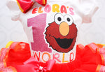 Load image into Gallery viewer, Elmo tutu set-Girly Elmo tutu set-Girl Elmo outfit-Elmo ribbon trim set-Elmo outfit-Elmo&#39;s world outfit
