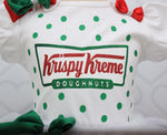 Load image into Gallery viewer, Krispy Kreme tutu set- krispy kreme outfit- krispy kreme dress-krispy kreme birthday
