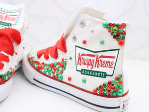 Krispy Kreme shoes- Krispy Kreme bling Converse-Girls Krispy Kreme Shoes- Krispy Kreme Converse