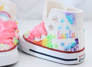 Princess shoes- Princess bling Converse-Girls Princess Shoes-Princess Converse
