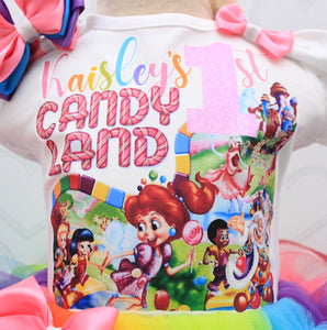Candy Land tutu set-Candy land outfit-Candy land dress