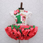 Load image into Gallery viewer, Strawberry Shortcake tutu set-Strawberry Shortcake  outfit-Strawberry Shortcake  dress
